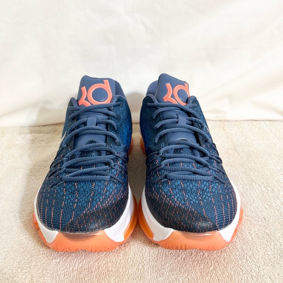 Nike KD 8 Away Blue Orange size 8.5 MEN’S BASKETBALL SHOES - Picture 8 of 9